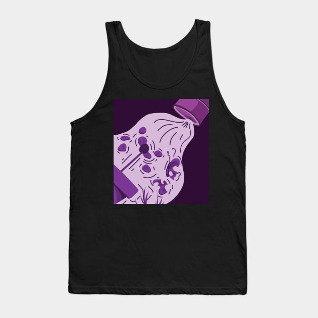 From Tragedy to Awareness: Bee and Flowers Encounter Toxic Barrel - Unique Designs for Clothes, Wall Art, and Totes Tank Top by MARENV.DESIGN